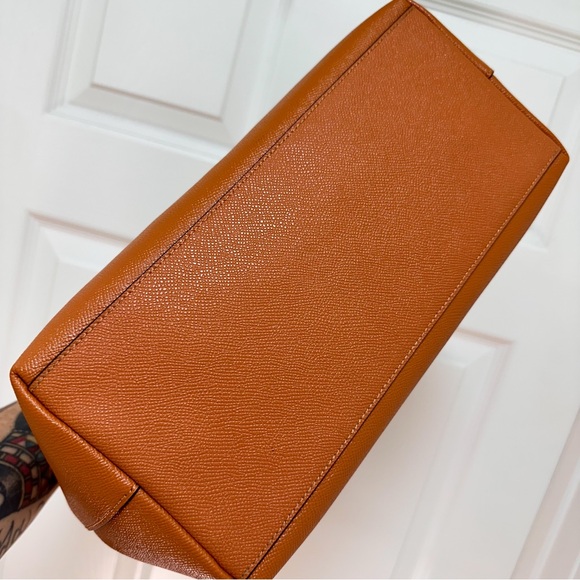Coach City Tote in Deep Caramel Crossgrain Leather NWOT - Picture 6 of 11
